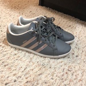 Adidas Rose Gold Stripe Sneakers